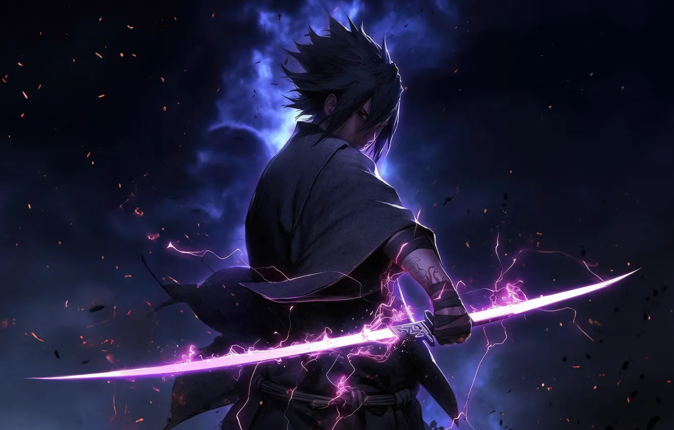 Photo wallpaper Sasuke, anime, Uchiha