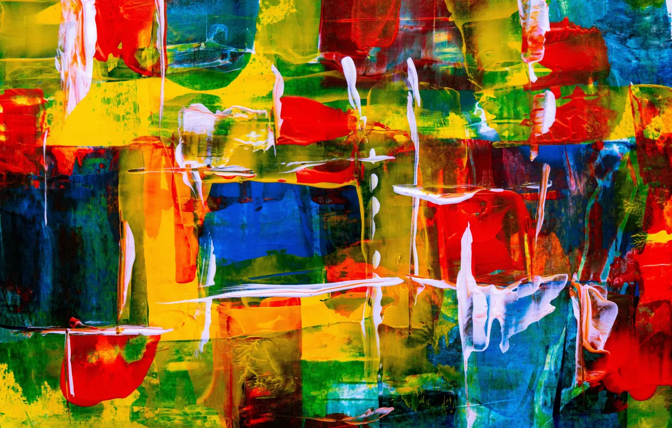 Photo wallpaper line, abstraction, paint, colorful, brush strokes, color texture