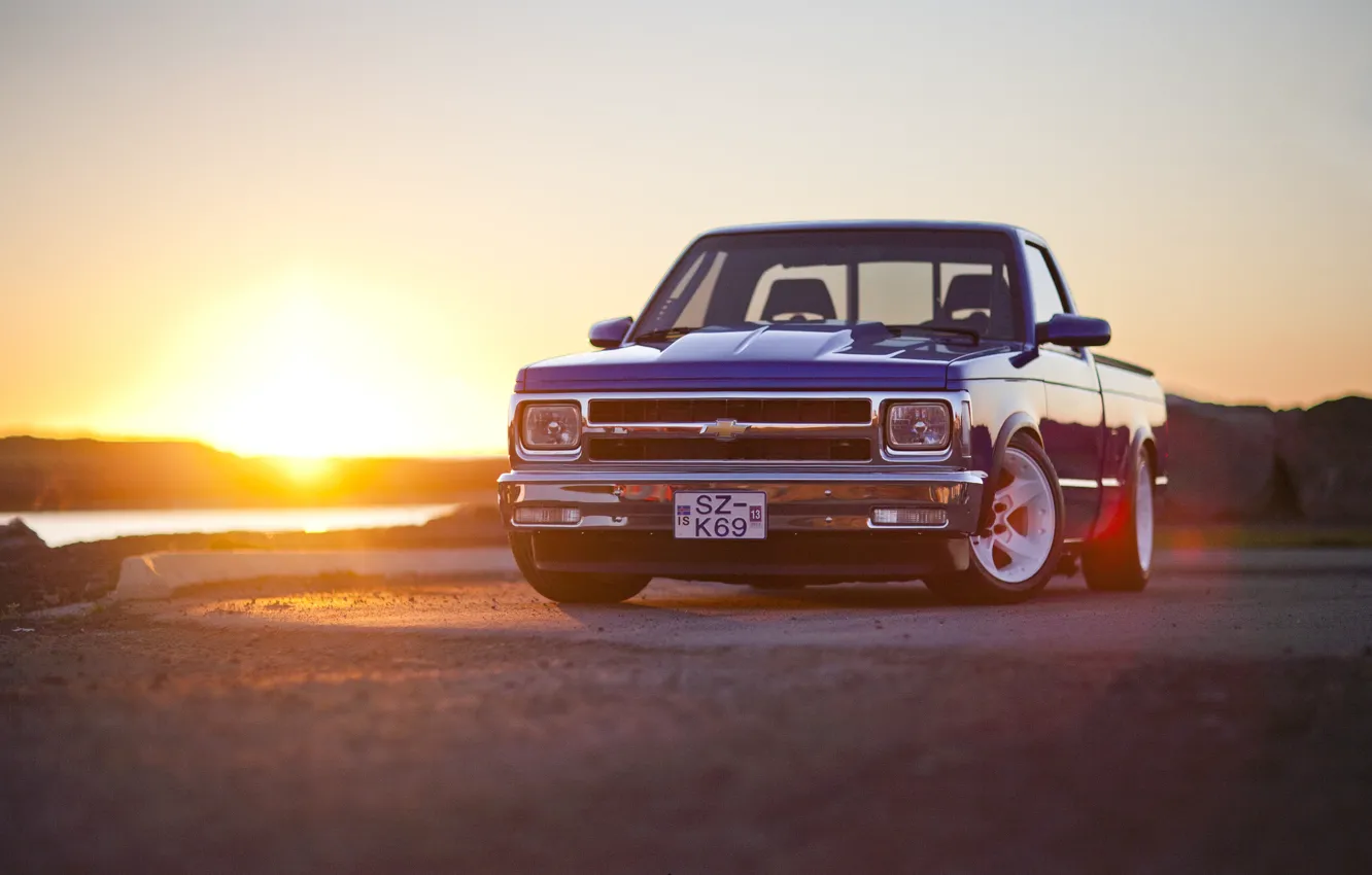 Photo wallpaper sunset, Chevrolet, Sport, S10