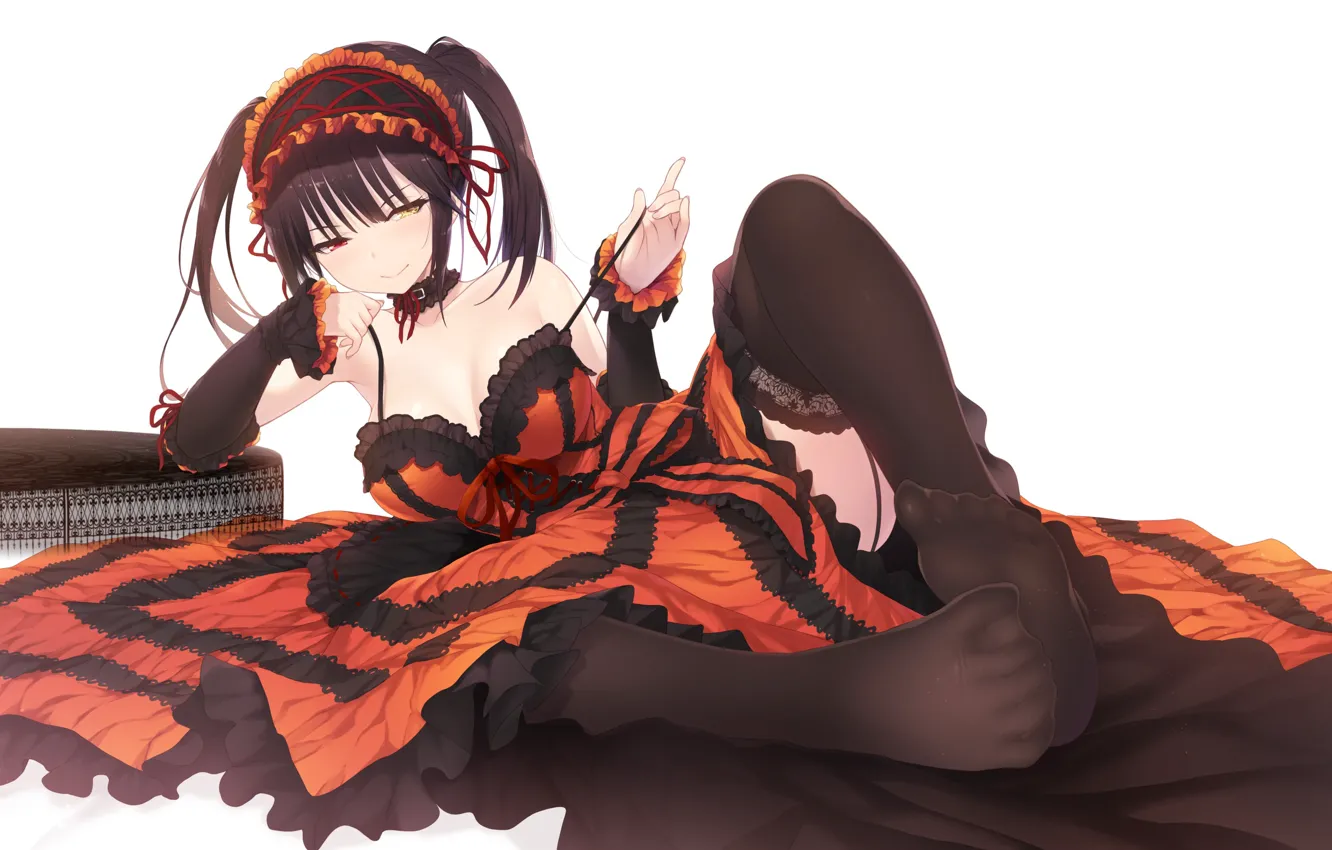 Photo wallpaper Girl, Anime, Red Dress, Date A Live