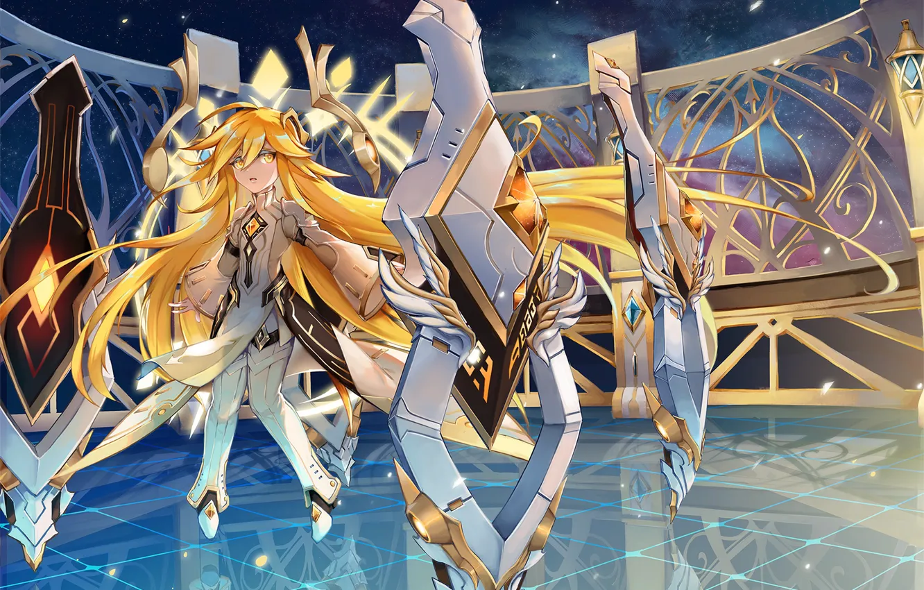 Photo wallpaper girl, anime, armor, Elsword