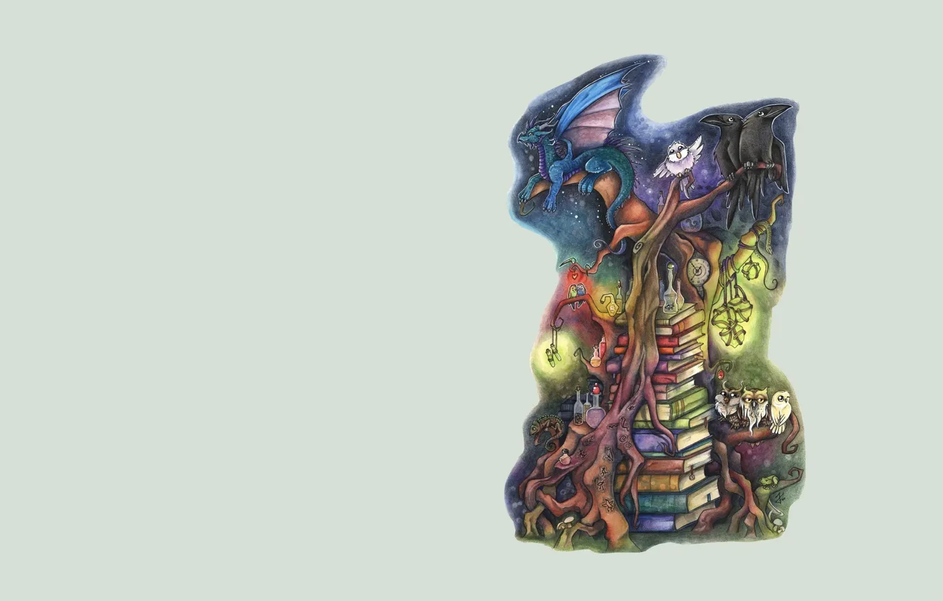 Photo wallpaper background, art, book, fantasy, children's. tales