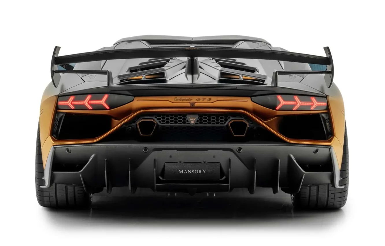 Photo wallpaper Lamborghini Aventador SVJ, Lamborghini, by Mansory, rear view, Carbonado GTS, Lamborghini Aventador SVJ Carbonado GTS, …