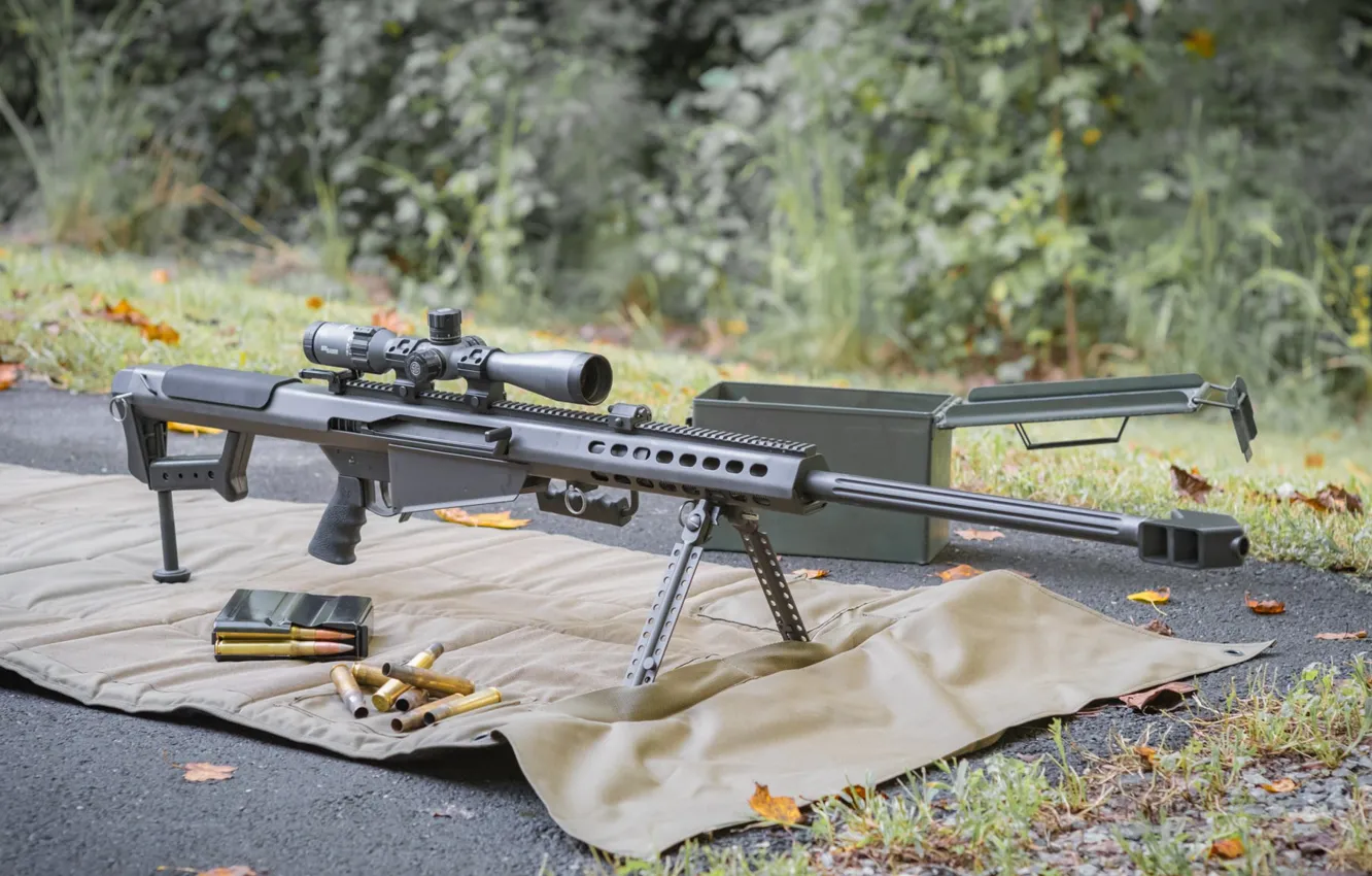 Photo wallpaper weapons, weapon, Barrett, sniper rifle, Barrett, sniper rifle, M82A1