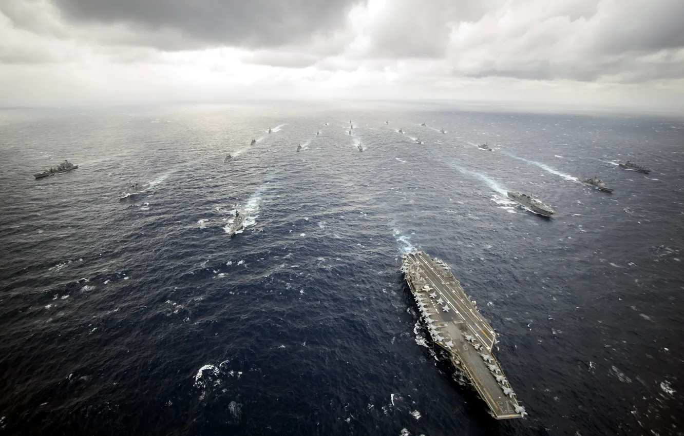 Photo wallpaper USS George Washington, PHILIPPINE SEA, Carrier Strike Group