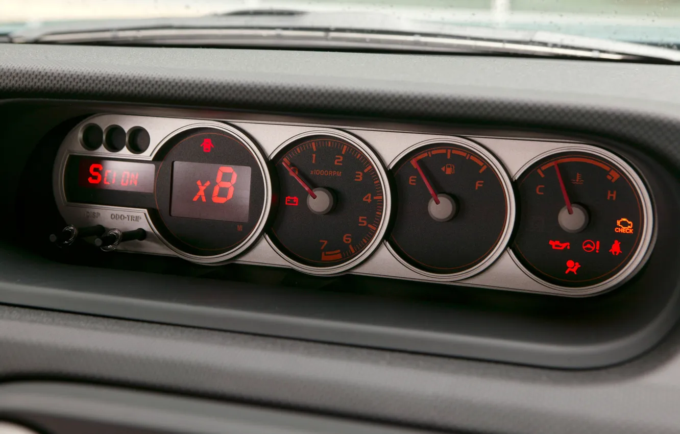 Photo wallpaper panel, speedometer, devices, Scion