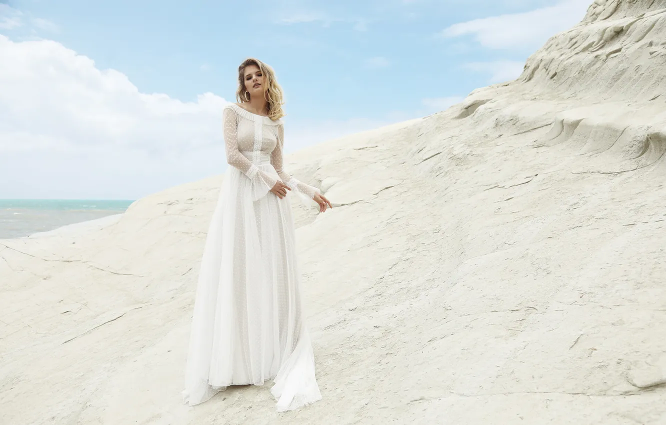 Photo wallpaper girl, sexy, dress, young, model, pretty, blonde, long-haired