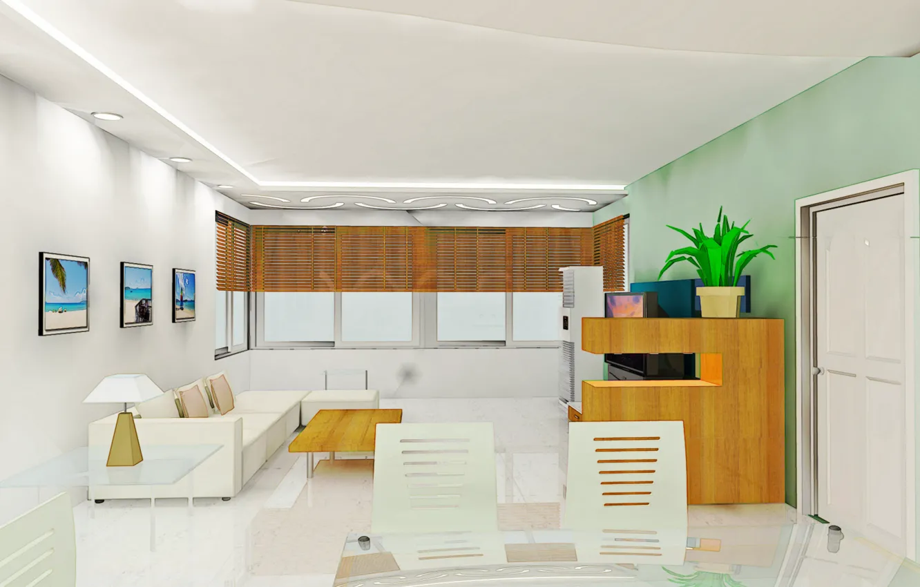 Photo wallpaper design, style, room, sofa, interior, picture, chair, apartment