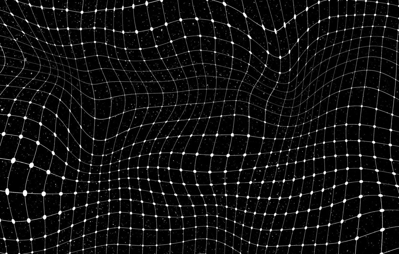 Photo wallpaper space, stars, night, mesh, network, texture, black background, Curvature