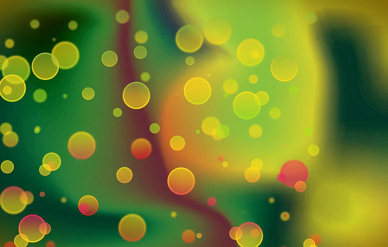 Photo wallpaper light, bubbles, blur, the air