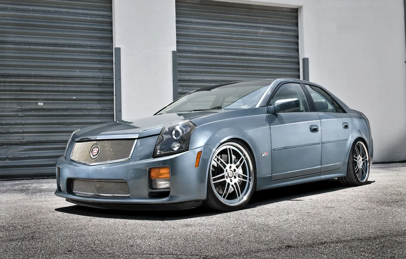 Photo wallpaper asphalt, Cadillac, CTS, Cadillac