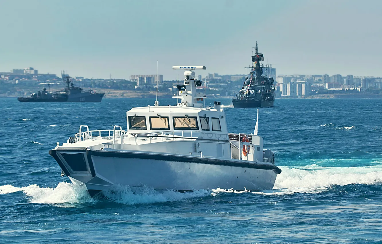 Photo wallpaper boat, patrol, anti-sabotage