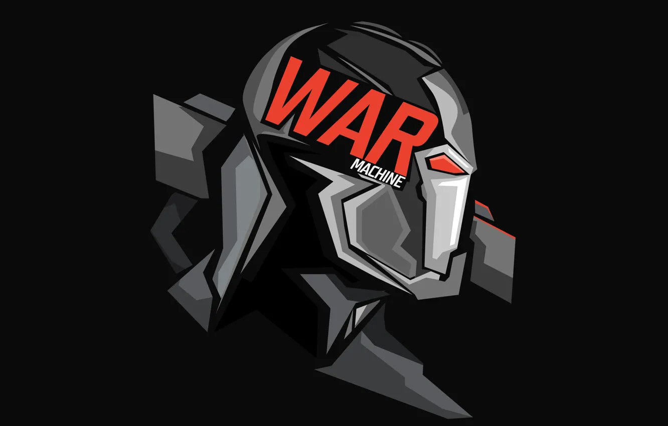 Photo wallpaper graphics, costume, black background, comic, MARVEL, War Machine