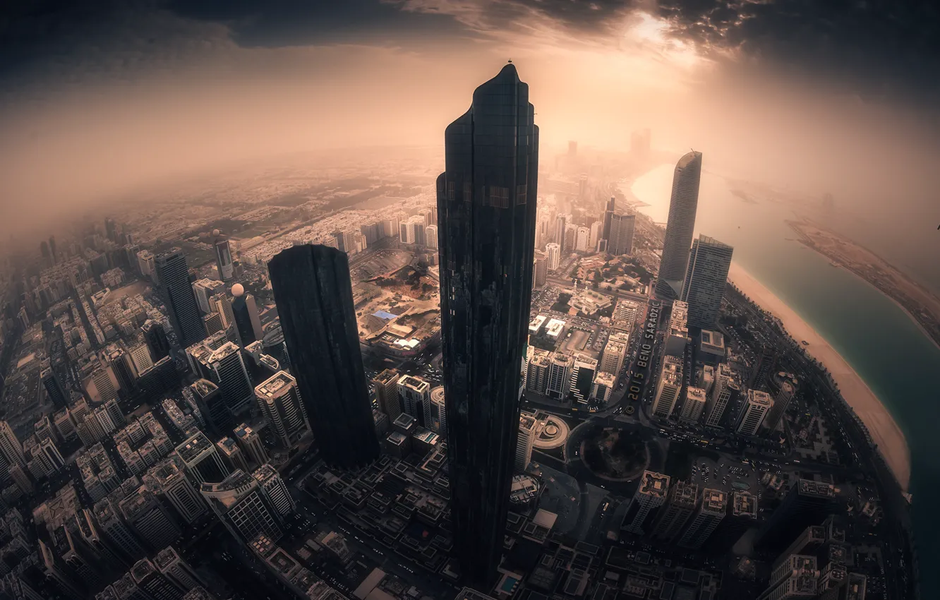 Photo wallpaper the city, background, Abu Dhabi