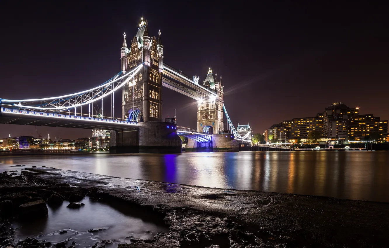 Photo wallpaper bridge, the city, river, London