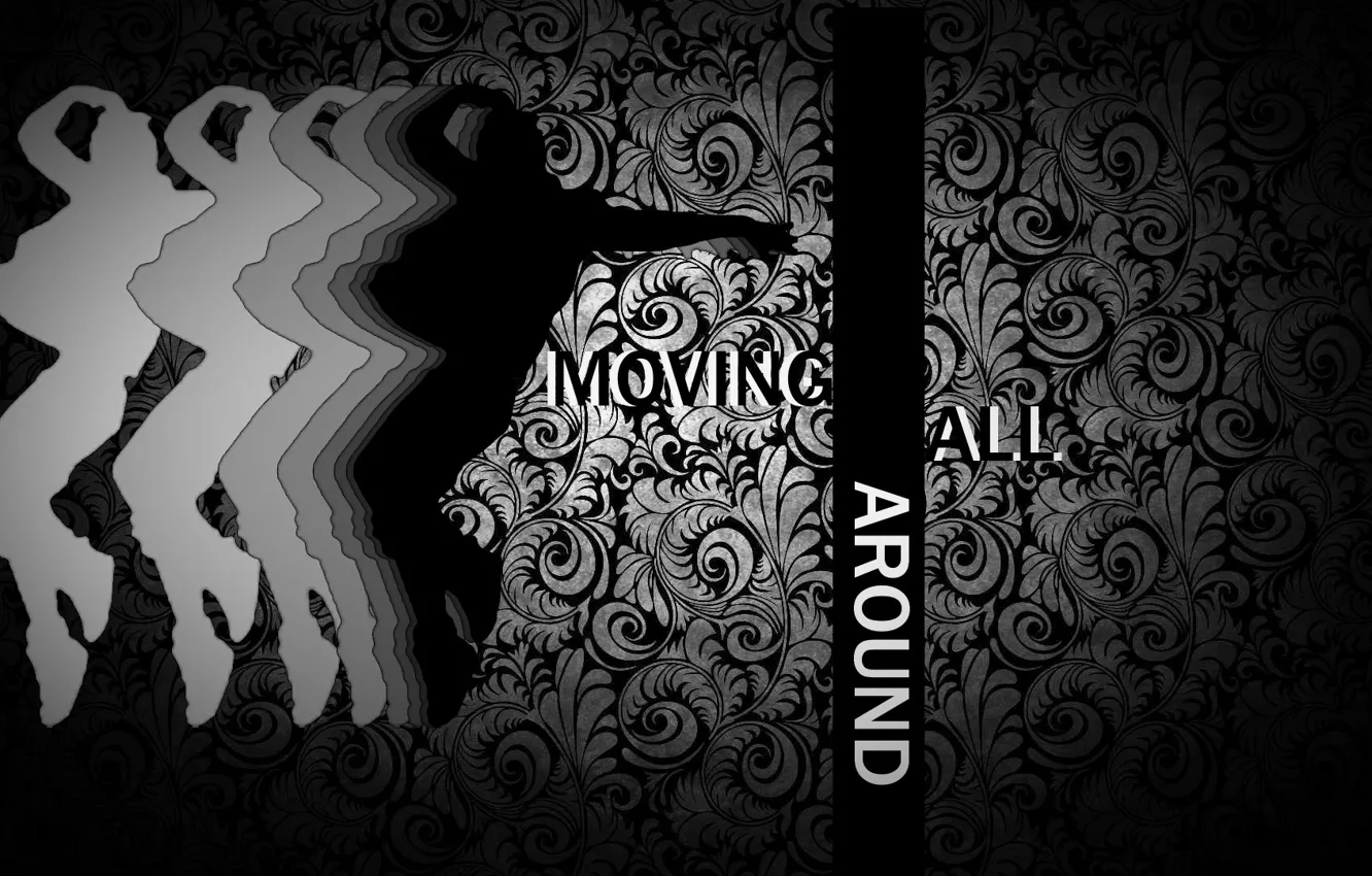 Photo wallpaper white, black, dancer, dancer