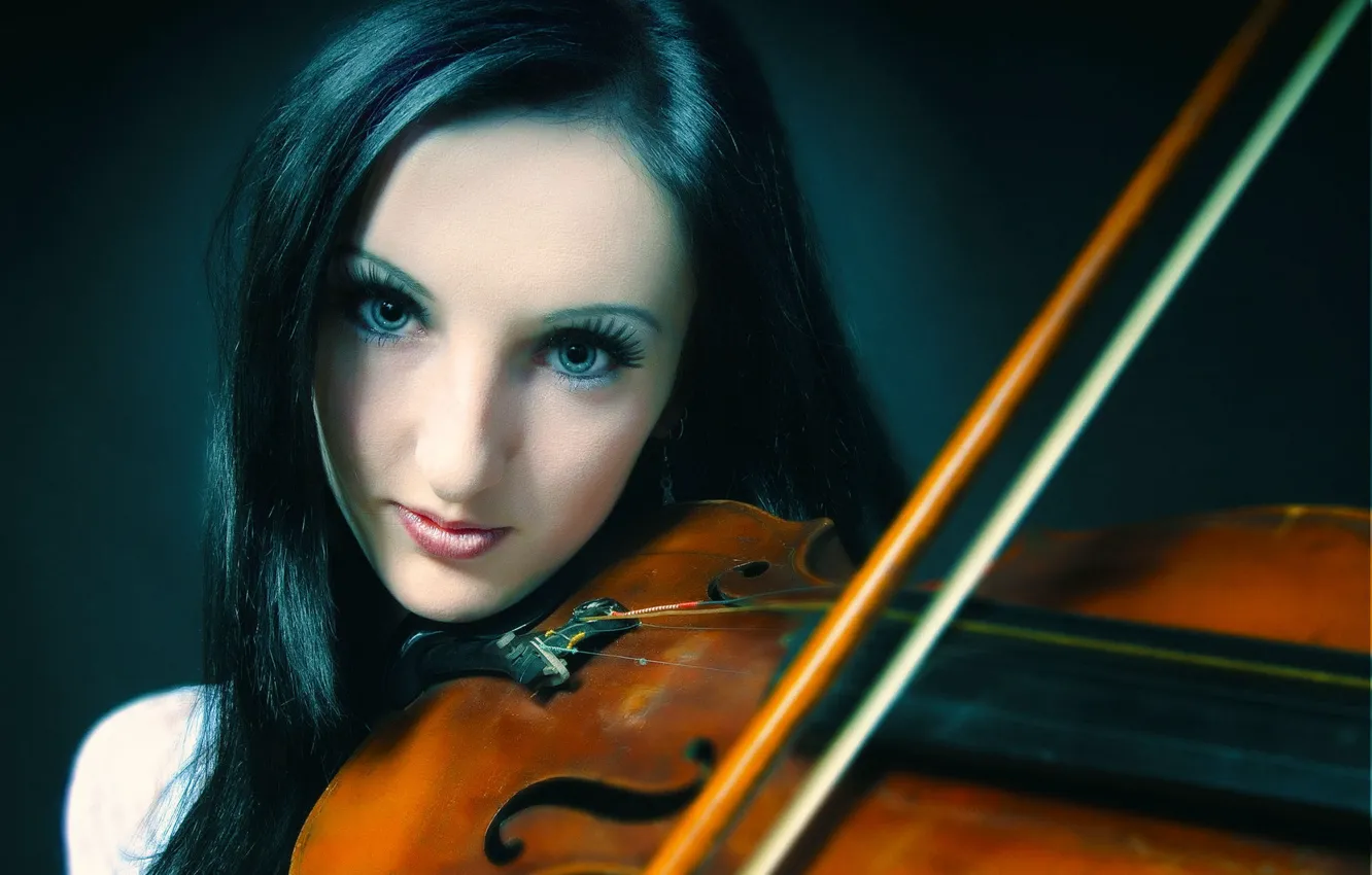 Photo wallpaper girl, music, violin