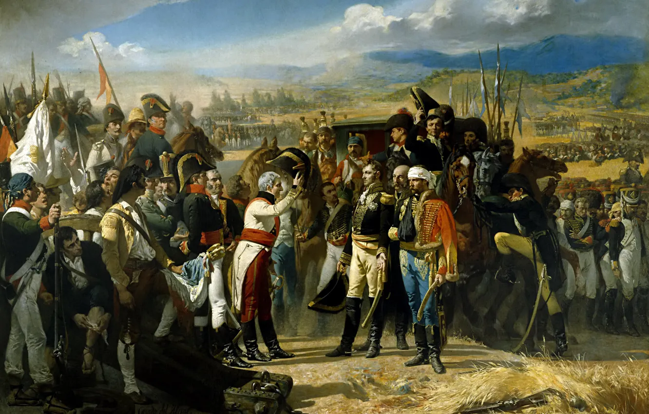 Photo wallpaper war, people, picture, Jose Casado del Alisal, The Surrender Of Bailén