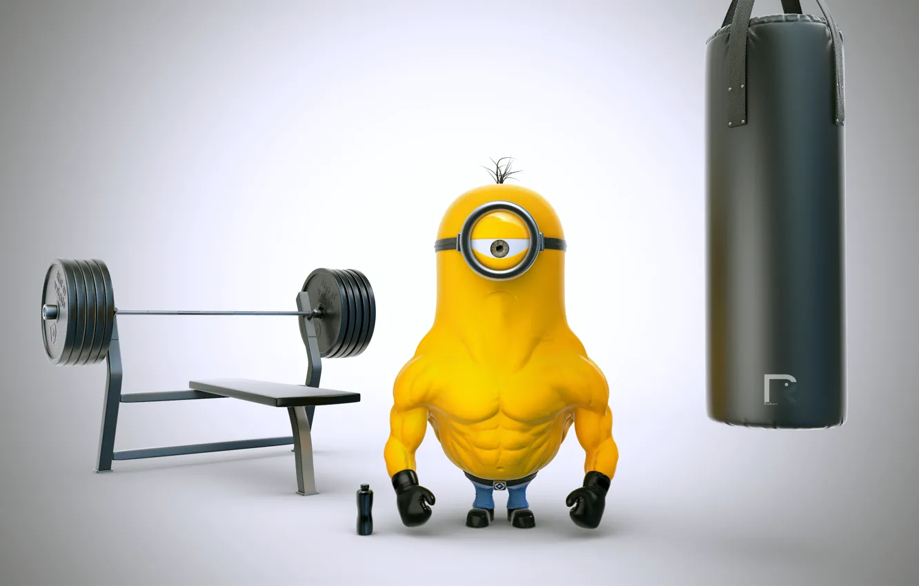 Photo wallpaper Jock, minion, bodybuilder
