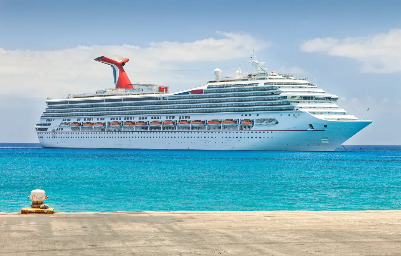 Photo wallpaper sea, ocean, ship, sail, Nautical, moored, Ocean Liner, Passenger Ship