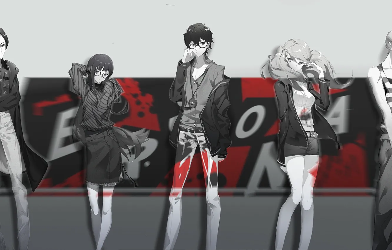 Photo wallpaper group, characters, Person 5, Persona 5