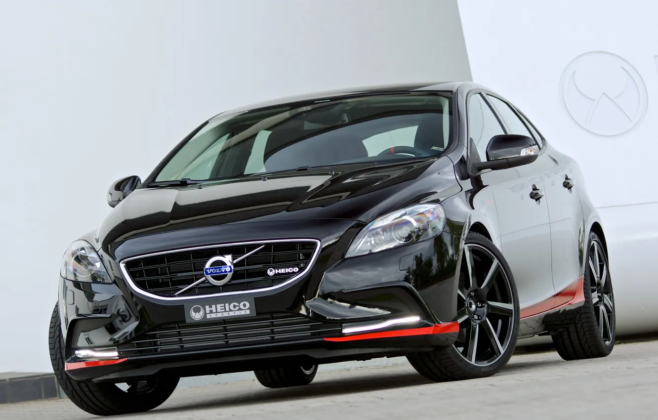 Photo wallpaper machine, Volvo, the front, Volvo, Pirelli, V40, Heico Sportiv