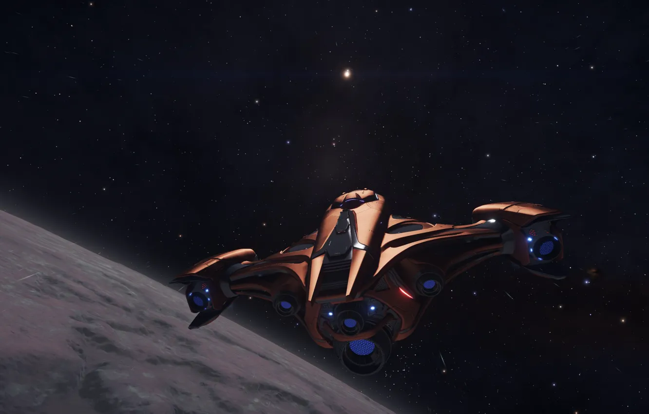 Photo wallpaper space, flight, spaceship, Elite: Dangerous
