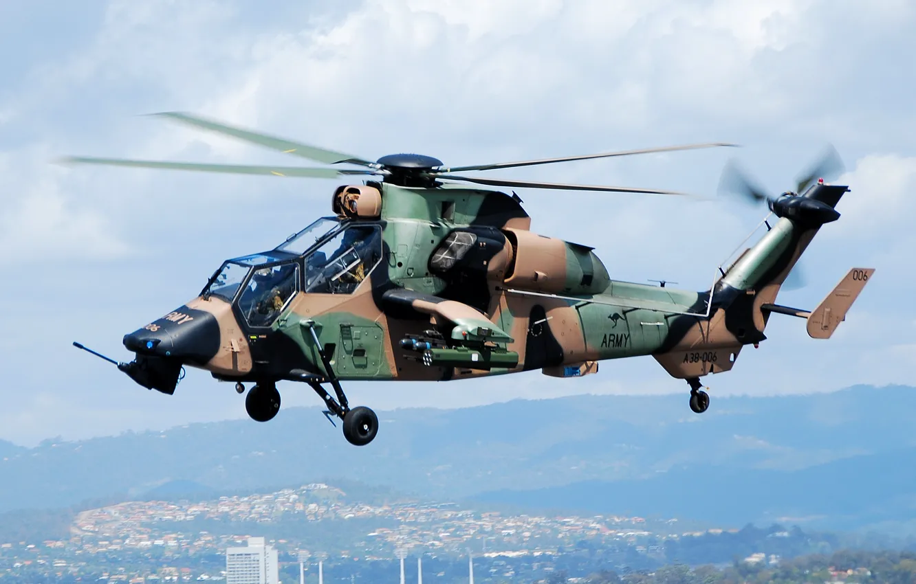 Photo wallpaper helicopter, tiger, eurocopter, ec665