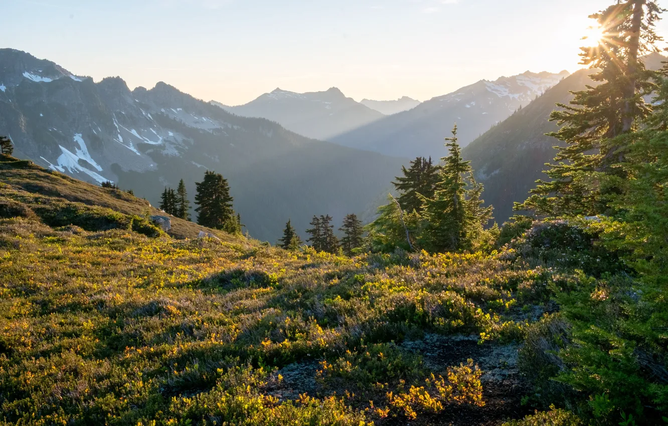 Photo wallpaper mountains, USA, Glacier Peak Wilderness
