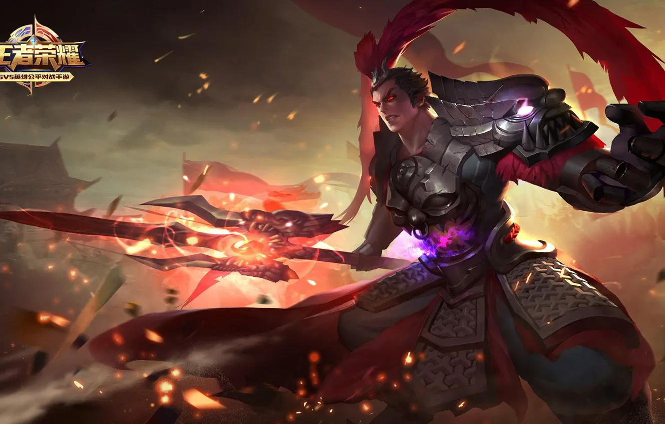 Photo wallpaper samurai, guy, King of Glory, The king of glory