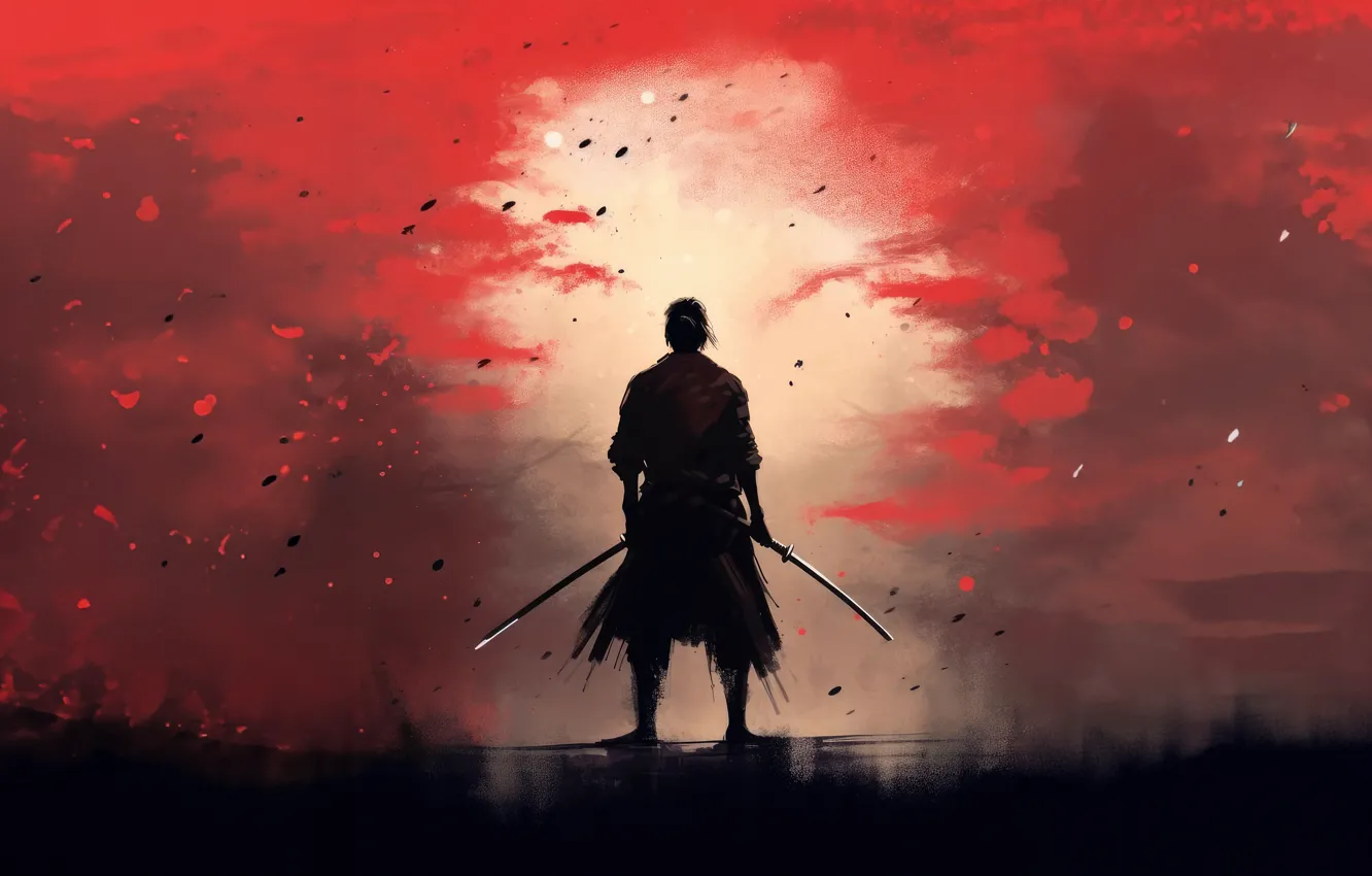 Photo wallpaper painting, samurai, the way of samurai