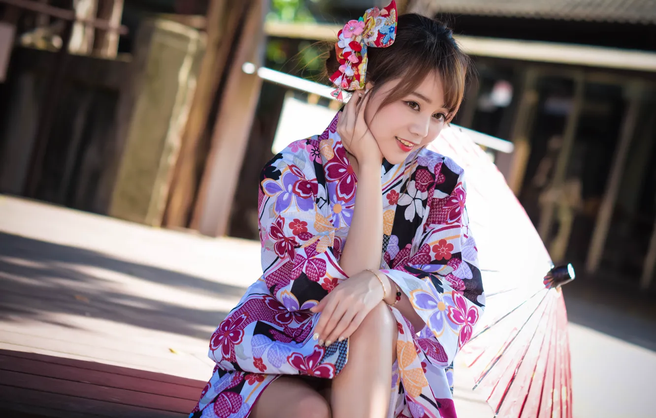 Photo wallpaper style, smile, girl