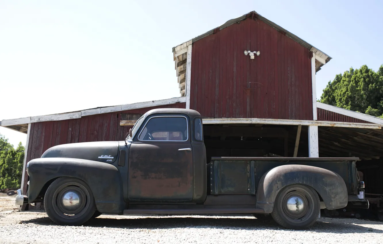 Photo wallpaper 150, pickup, 2018, GMC, in profile, 1949, ICON, Long Bed Derelict