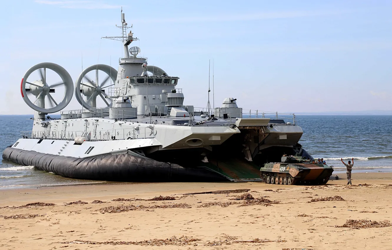 Photo wallpaper ship, pillow, air, landing, BMP, landing