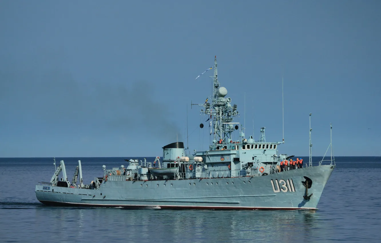 Photo wallpaper sea, minesweeper, Cherkassy