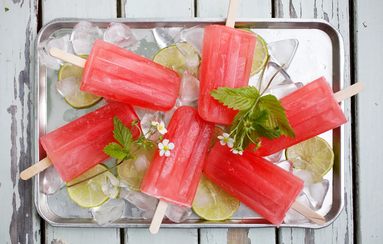 Photo wallpaper ice, lemon, ice cream, ice cream