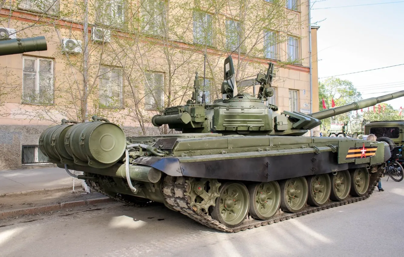 Photo wallpaper tank, T-72 B3, armored vehicles of Russia, preparing for Victory Parade