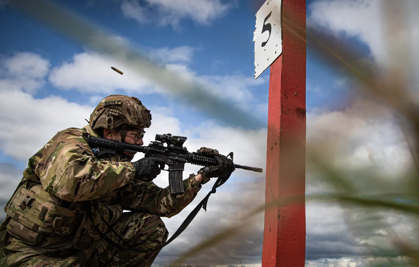 Photo wallpaper Europe, Soldiers, USA, Machine, Europe, NATO, NATO, US Army