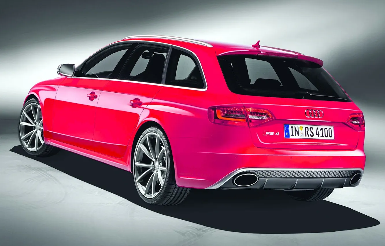 Photo wallpaper red, Audi, Audi, RS4, audi rs4