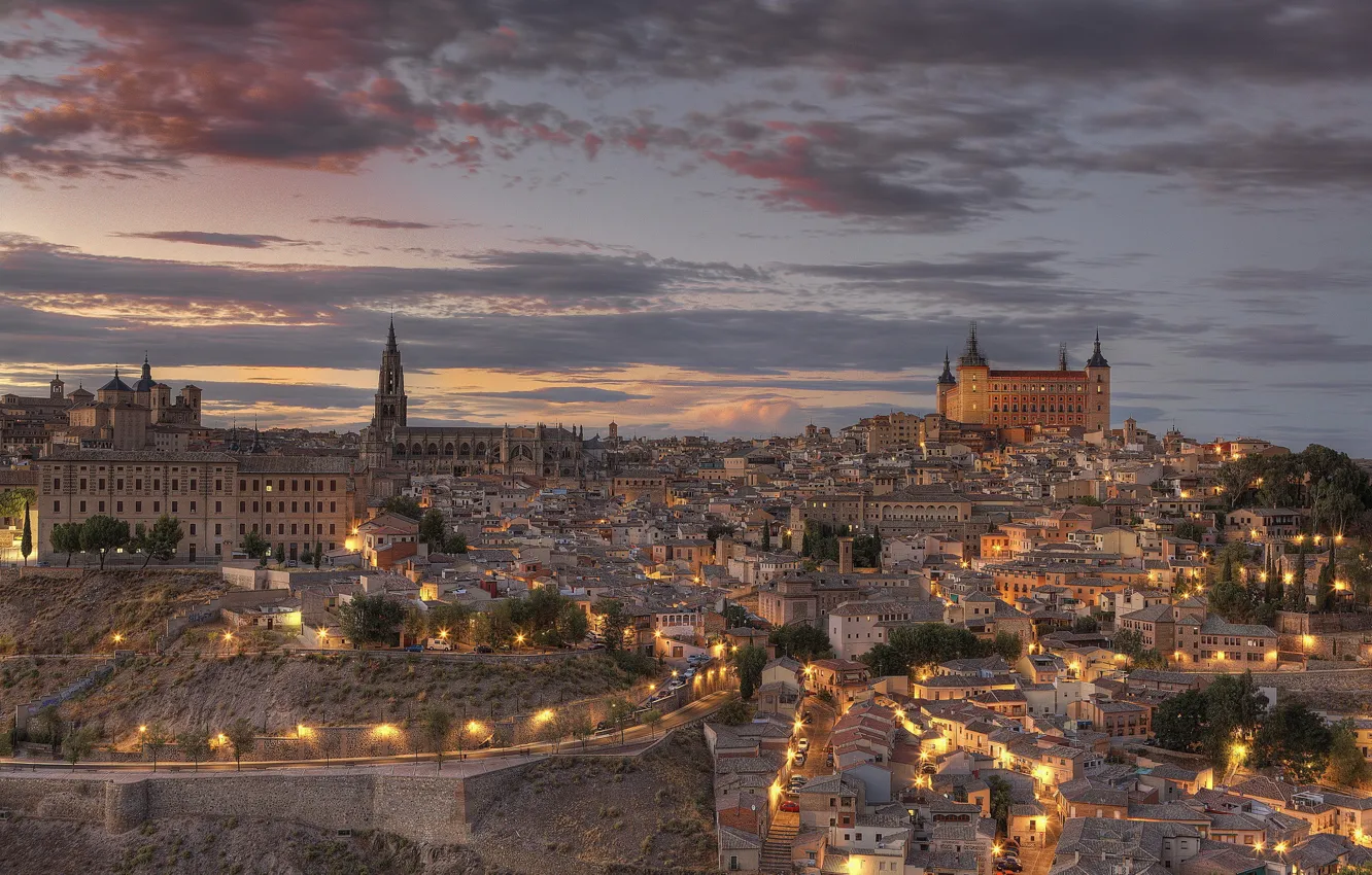 Photo wallpaper panorama, Spain, Toledo