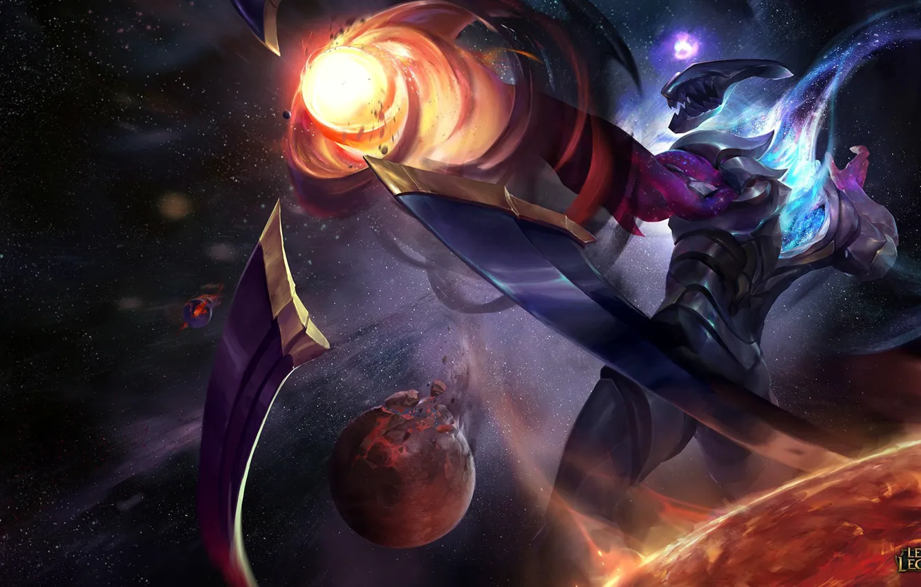 Photo wallpaper planet, League of Legends, Darkstar Varus