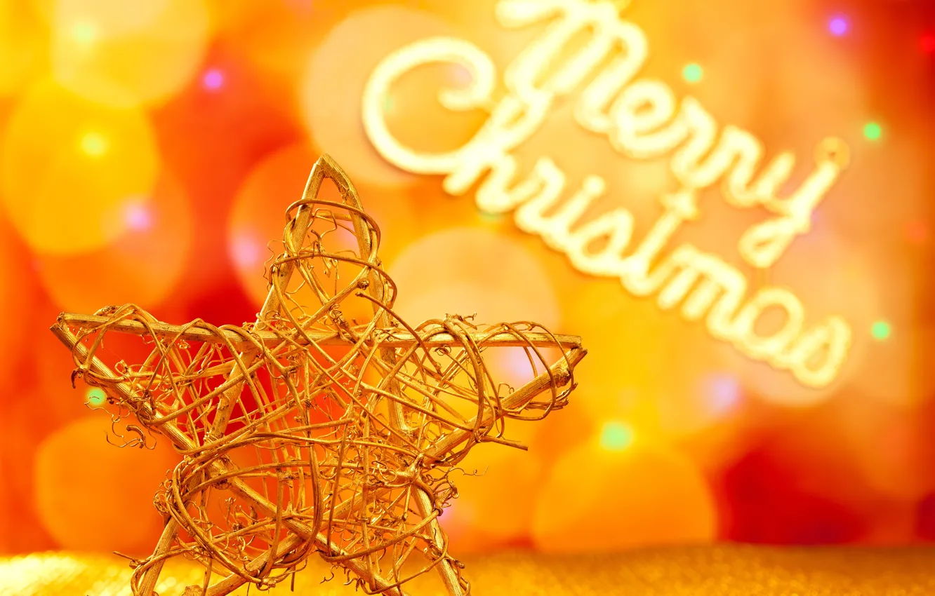 Photo wallpaper stars, the inscription, congratulations, bokeh