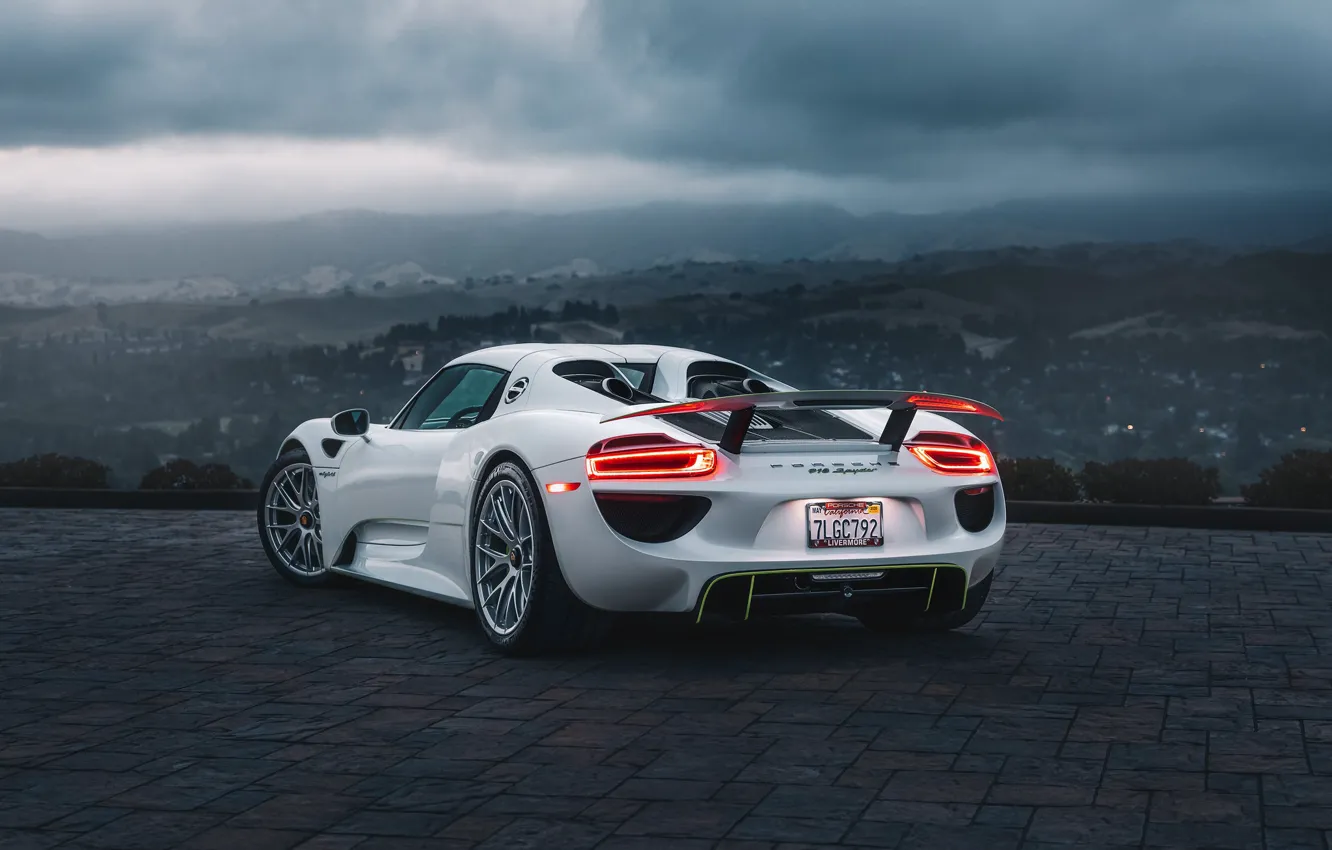 Photo wallpaper white, hypercar, Porsche 918