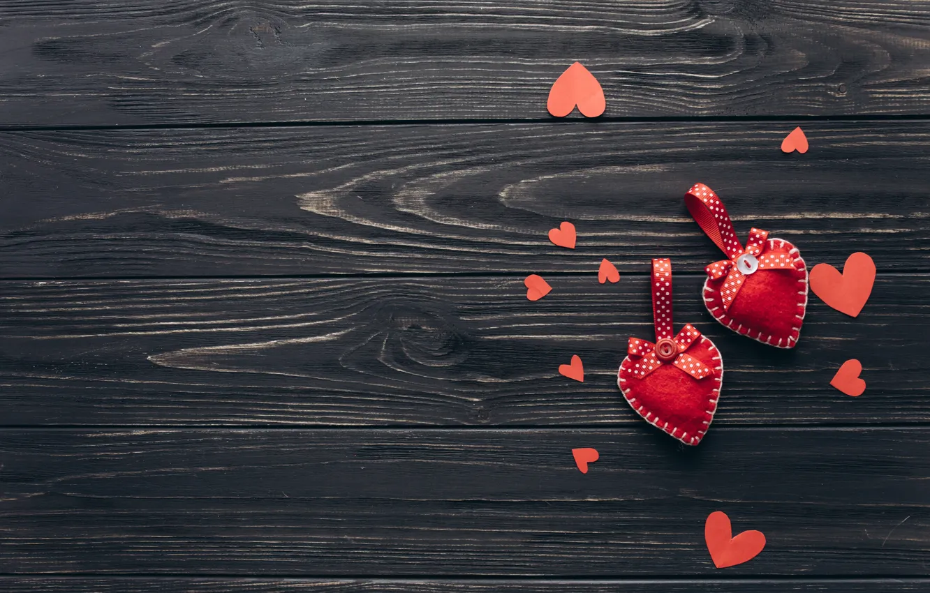 Photo wallpaper background, toy, hearts