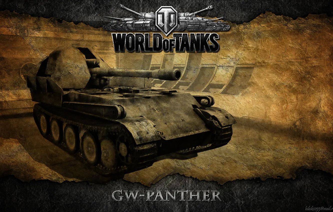 Photo wallpaper Germany, tank, tanks, SAU, WoT, World of Tanks, GW Panther, art
