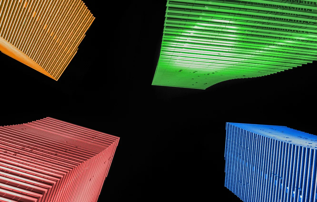 Photo wallpaper night, the city, home