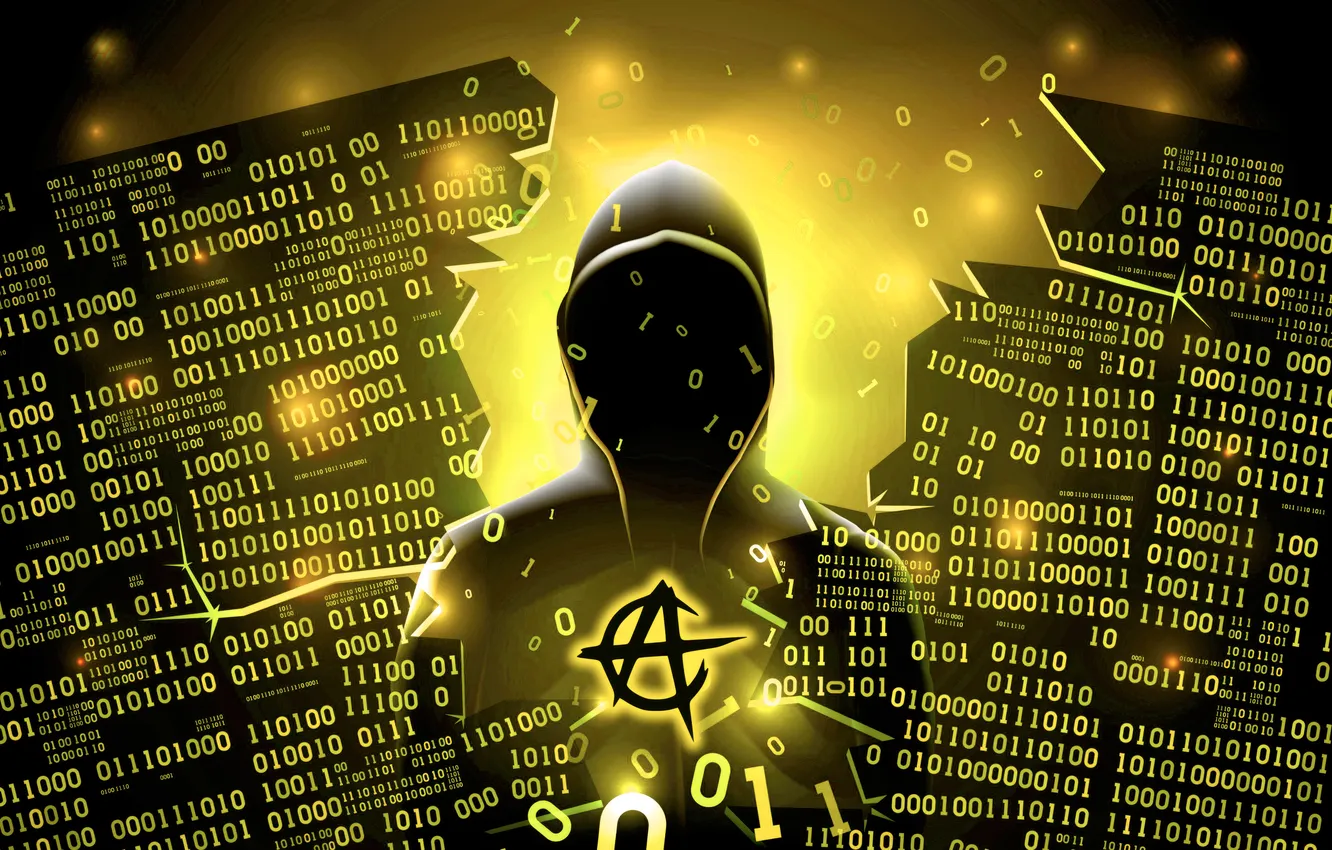 Photo wallpaper hi-tech, anonymous, guy, digit
