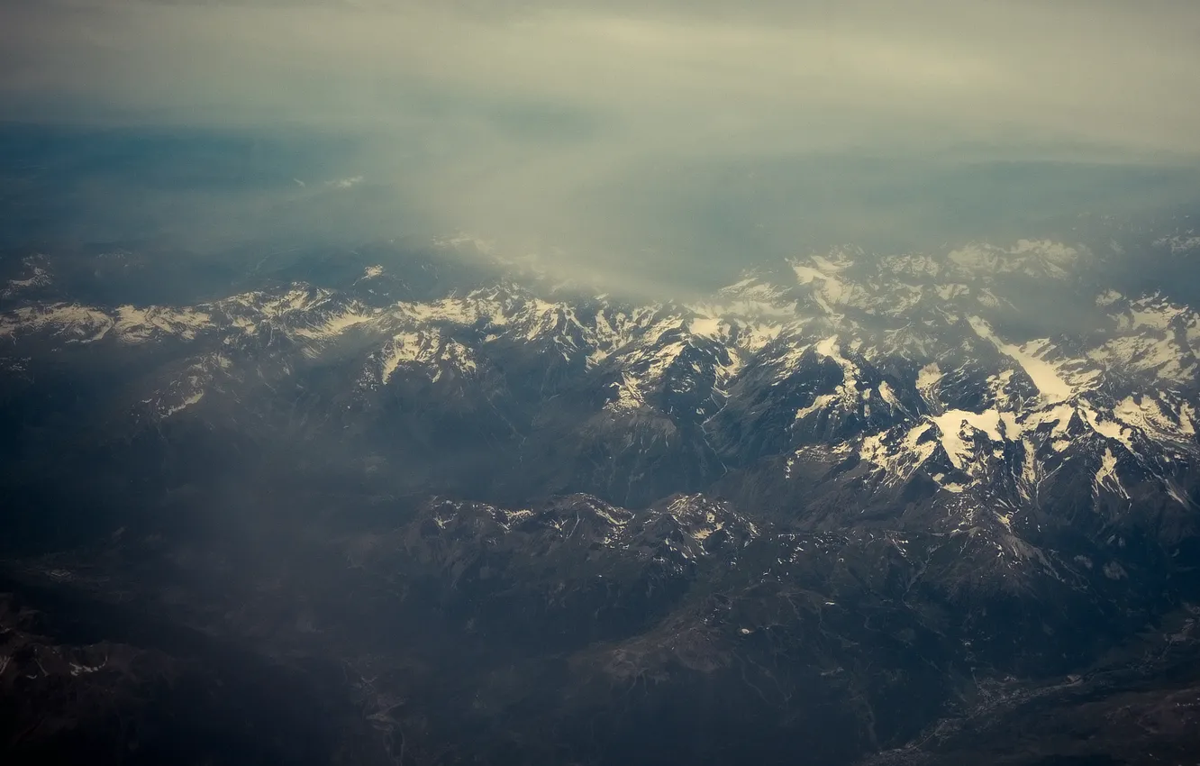 Photo wallpaper snow, mountains, nature, Alps