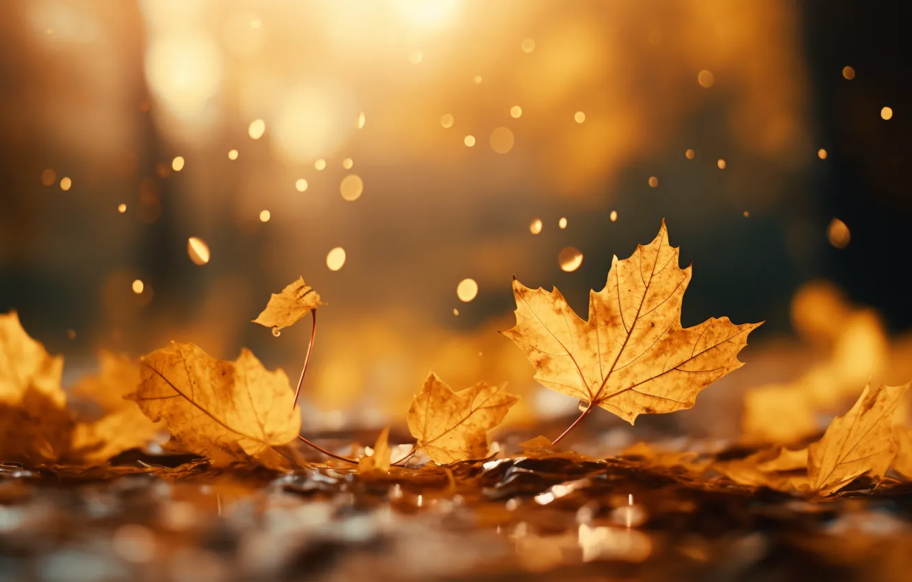 Photo wallpaper autumn, leaves, Park, background, forest, park, background, autumn