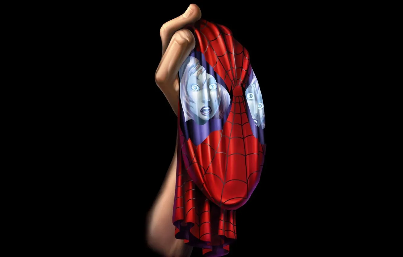 Photo wallpaper comics, spider man, mask, mary jane, ultimate spider man